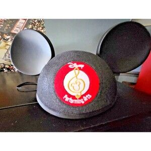 Disney Performing Arts Mickey Mouse Ears Hat Cap Adult One Size Black EUC